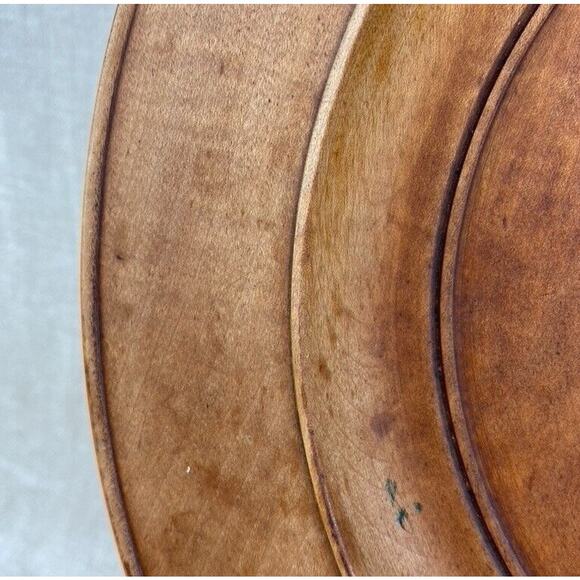 Our Daily Bread Vintage Hand Turned Wooden Plate Happy Easter 1953 - Picture 5 of 9